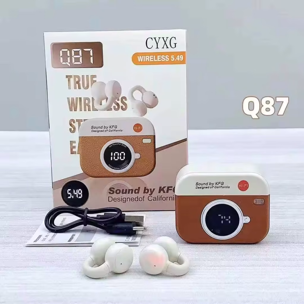 Q87 Camera Design High Quality BT Wireless Earbuds